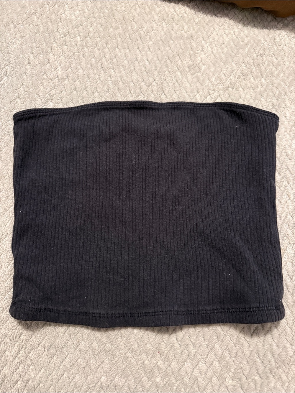 Black Ribbed Tube Top